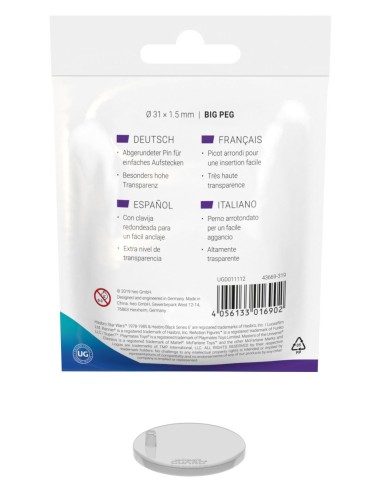 Ultimate Guard Standfüße / Stands für Actionfiguren Big Peg Vintage - klar 20er Pack