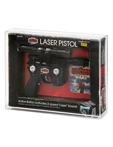 GW Acrylics MIB Acrylic Display Case - Kenner / Palitoy SW / ESB Han Solo Luke Blaster - AVC-046-L
