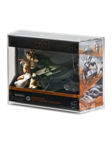 GW Acrylics MIB Acrylic Display Case - 6" Star Wars Black Series Deluxe Biker Scout mit The Child - BSC-007