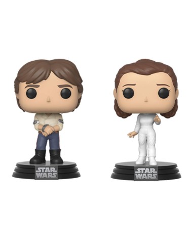 Star Wars POP! Vinyl Figuren 2er-Pack Han & Leia Empire Strikes Back 40th Anniversary 9 cm