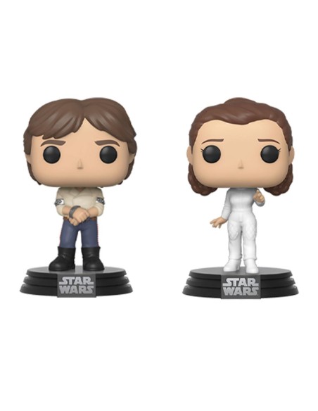 Star Wars POP! Vinyl Figuren 2er-Pack Han & Leia Empire Strikes Back 40th Anniversary 9 cm