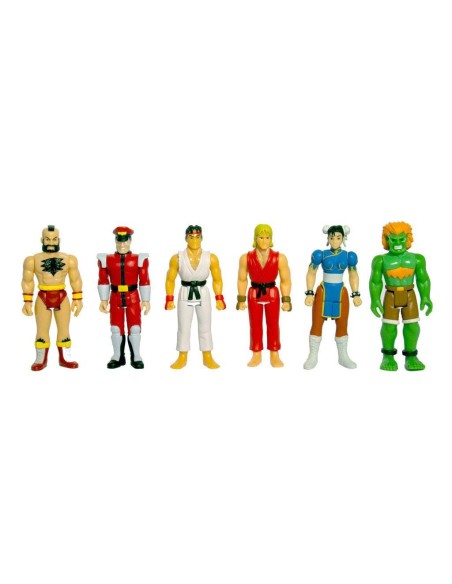 Super7 Street Fighter II ReAction Actionfiguren Wave 1 6er Set