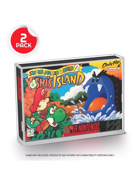 Acrylic Case for Super Nintendo SNES or Nintendo 64 N64 Games - 2-Pack