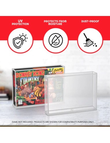 Acrylic Case for Super Nintendo SNES or Nintendo 64 N64 Games - 2-Pack