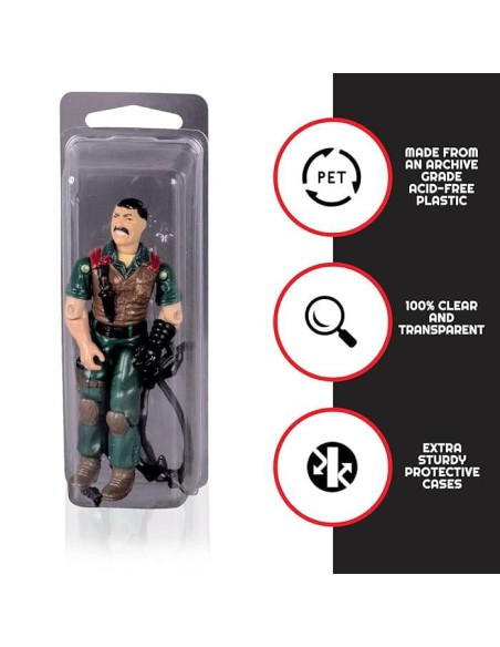 Protective Case Blister Case for 3,75" loose Action Figures small - 25pcs